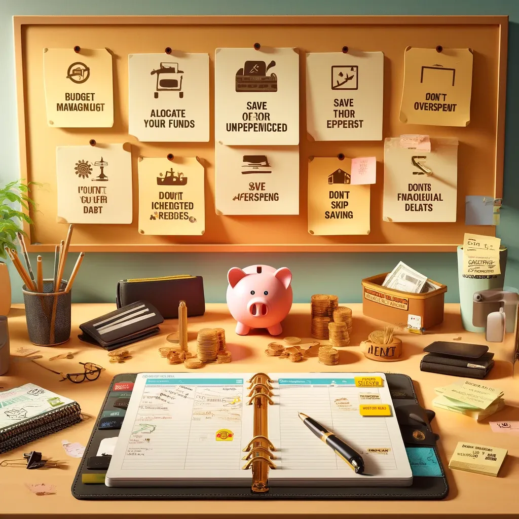Ilustração de gestão de orçamento: planejamento financeiro pessoal com receitas e despesas
