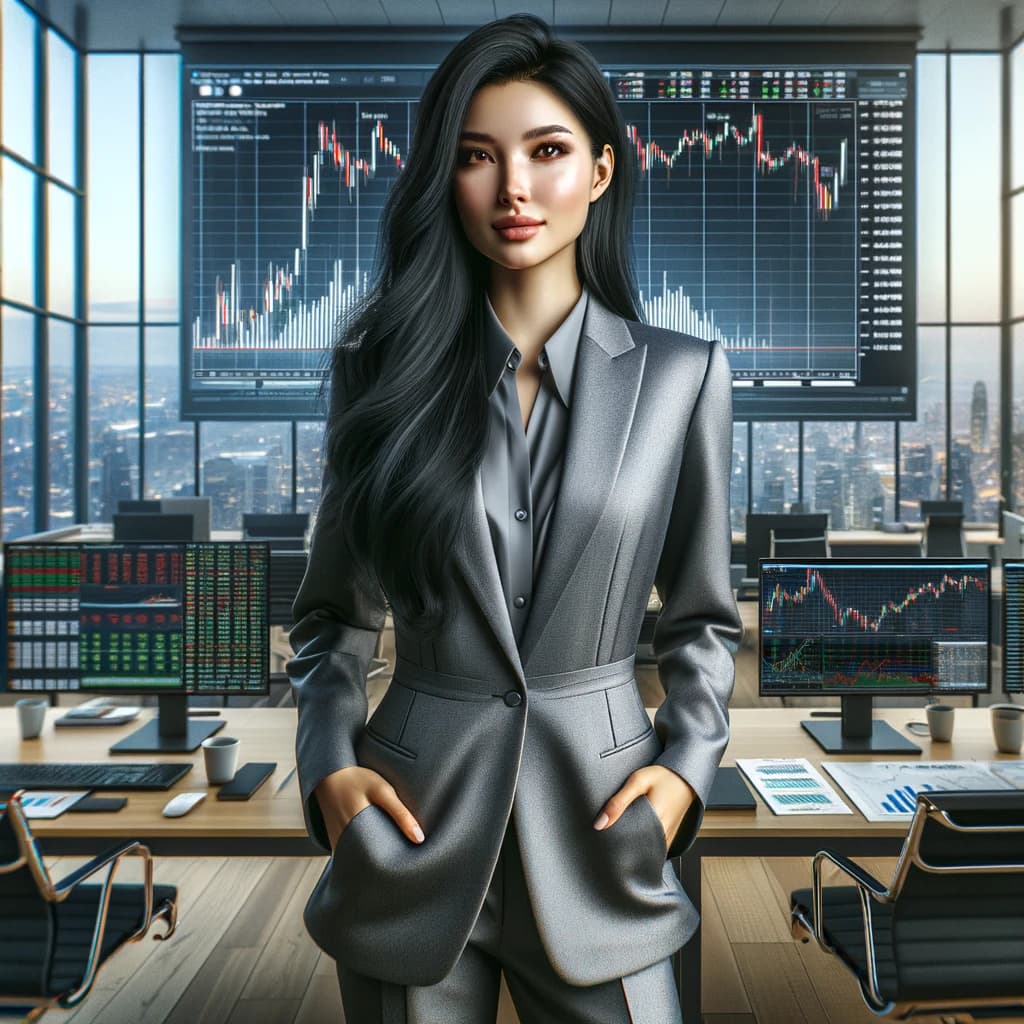 Analista financeiro acompanhando gráficos de mercado, profissão que une valor e entendimento humano.