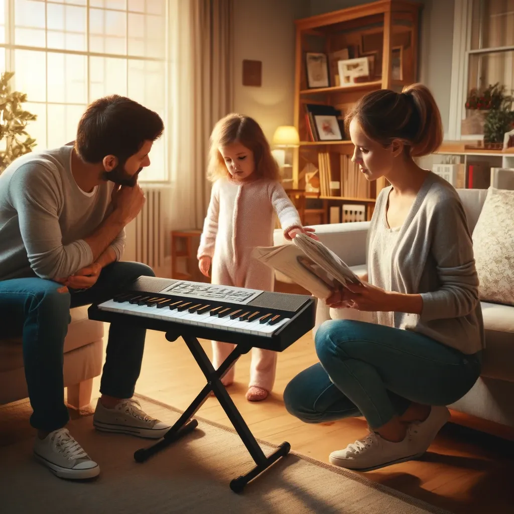 Teclado musical, instrumento versátil e ideal para crianças aprenderem teoria musical e ler partituras