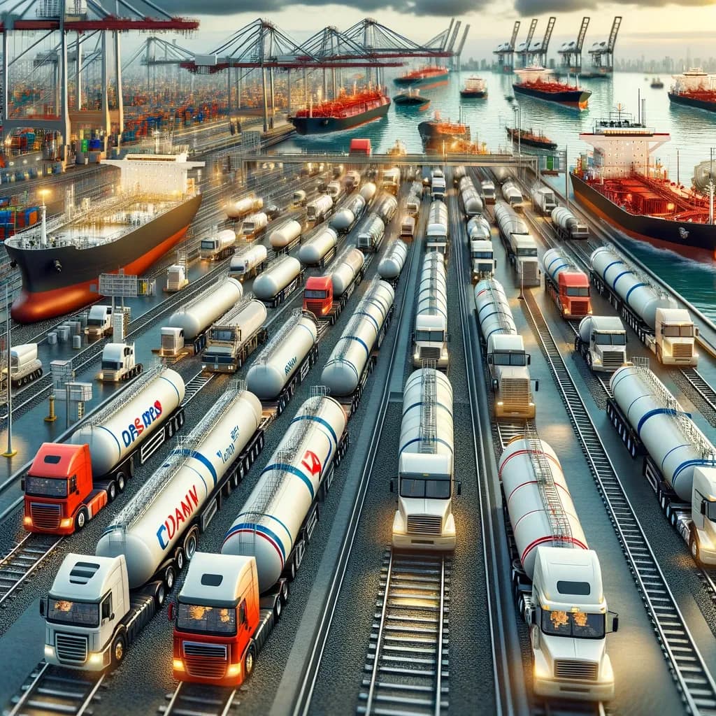 Transporte de petróleo por dutos e tanques de armazenamento, ilustrando o vocabulário de transportation em aula de inglês
