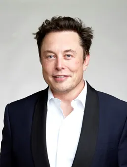 Retrato de Elon Musk, empresário da tecnologia, no texto de leitura em inglês nível A2