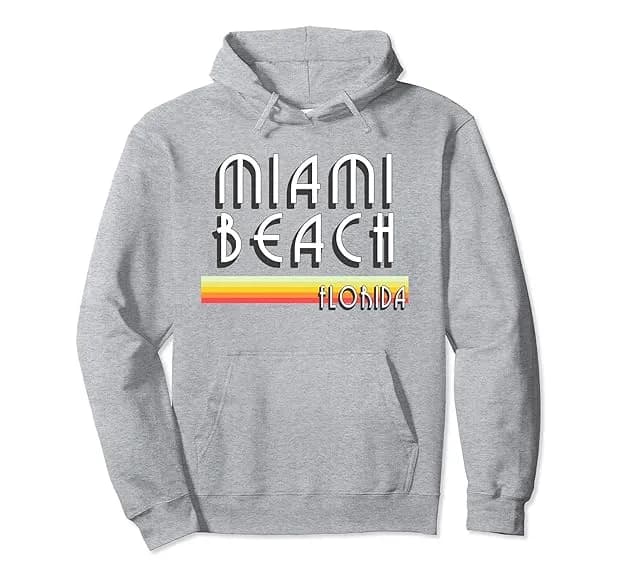 Moletom de Miami Beach, roupa leve inadequada para o frio europeu