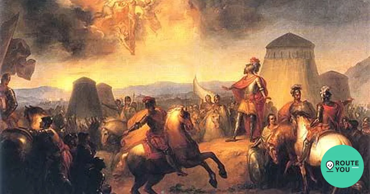 Ilustração da Batalha de Ourique (1139), na qual Afonso I venceu um exército muito maior
