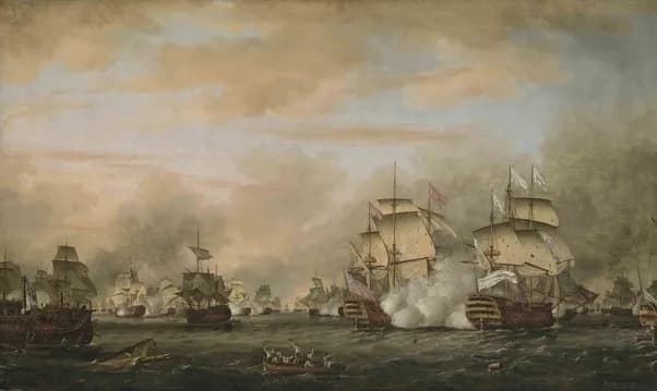 Representação da Batalha de Diu (1509), em que a frota portuguesa derrotou uma aliança muito maior