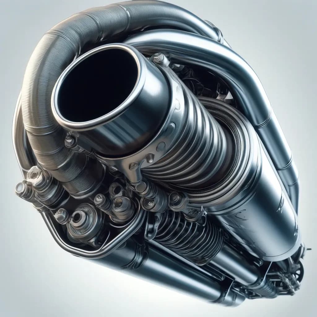 Cano de escape na traseira de uma motocicleta, ilustrando a palavra exhaust pipe em inglês