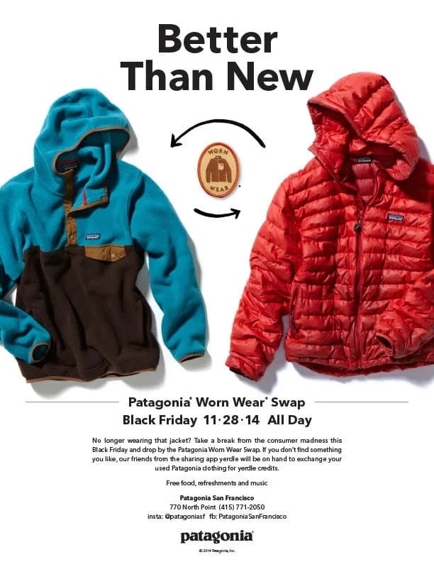 Anúncio Don't Buy This Jacket da campanha de consumo consciente