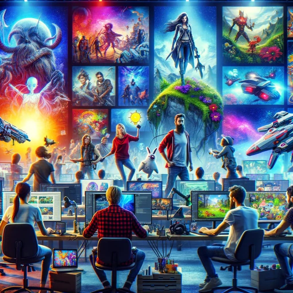 Ilustração da indústria dos videogames, tema da leitura em inglês de nível avançado C1