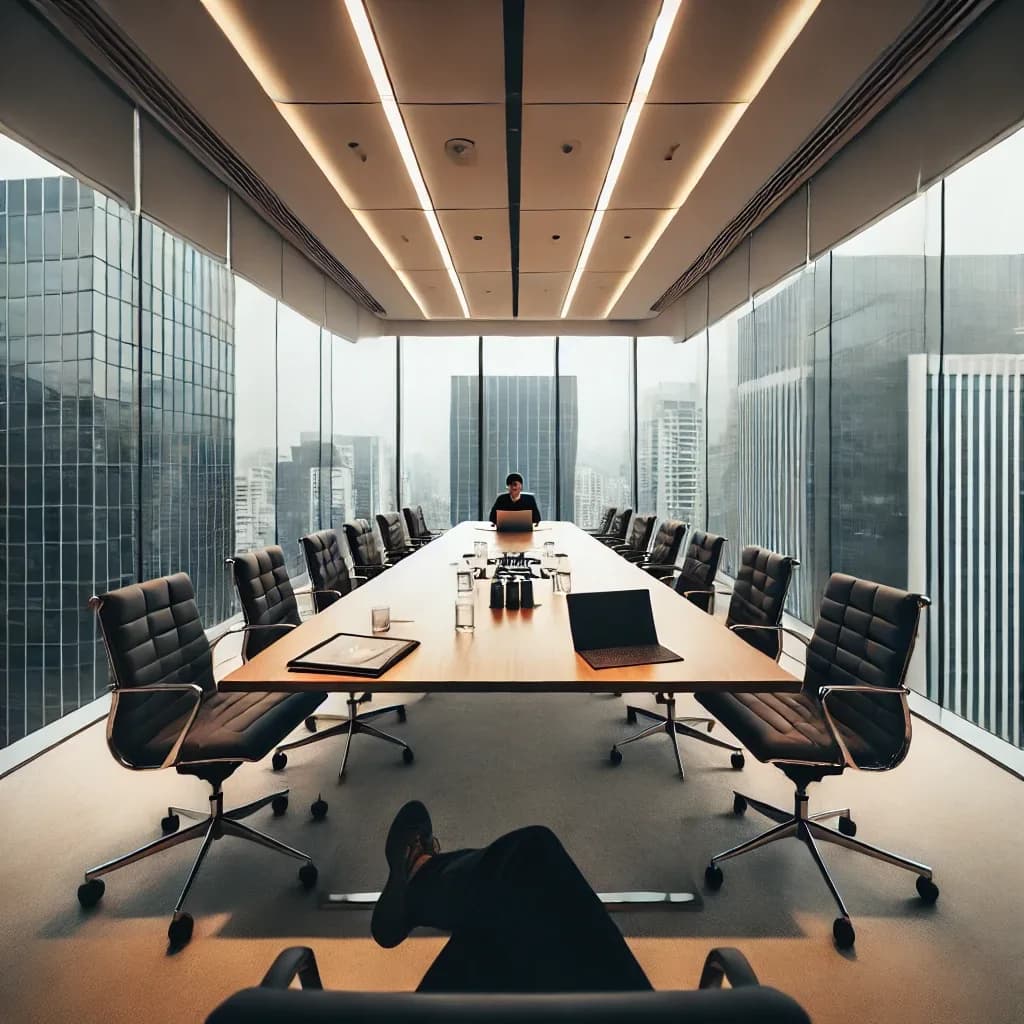 Mesa de debate para negociação de gestão de projetos em inglês