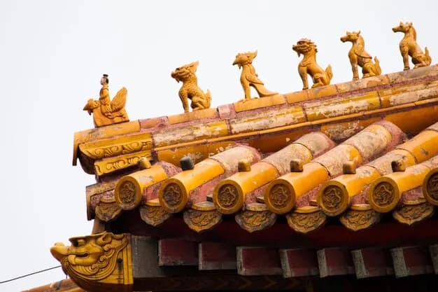 Cidade Proibida em Pequim, na China, com sua arquitetura imperial tradicional