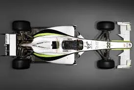 Carro de Fórmula 1 da Brawn GP em pista durante a ascensão da equipe em 2009.