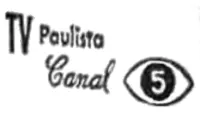 Logotipo ou referência à TV Paulista, emissora adquirida por Silvio Santos