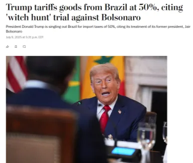 Imagem ilustrativa sobre tarifas comerciais entre Estados Unidos e Brasil