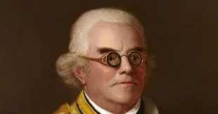 Óculos dos séculos XVIII e XIX com lentes convexas e armações aprimoradas.