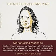 Imagem alusiva à defesa da democracia e à liderança civil de María Corina Machado na Venezuela.