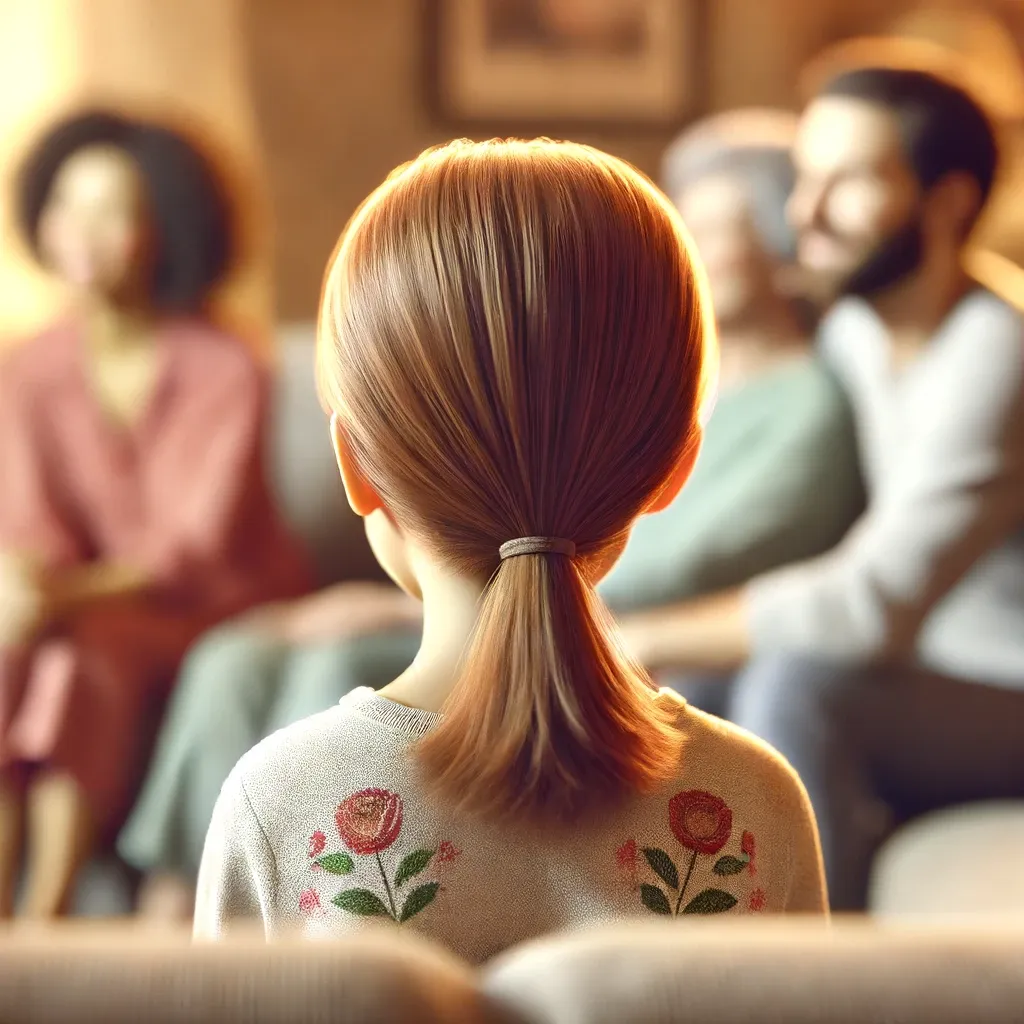 Pessoa em casa convidando para assistir TV juntos, ilustrando “Let's watch TV together!”.