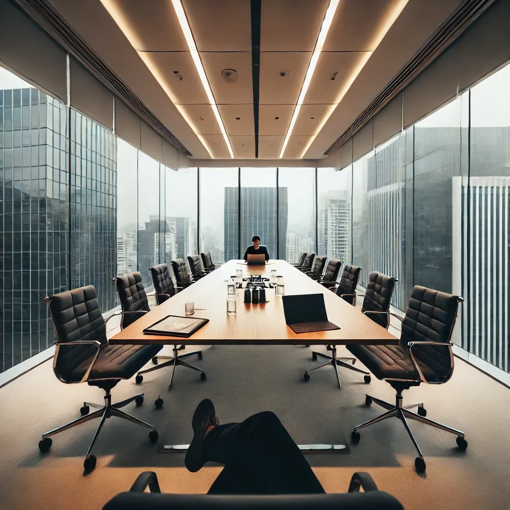 Mesa de debate para negociação de gestão de projetos em inglês