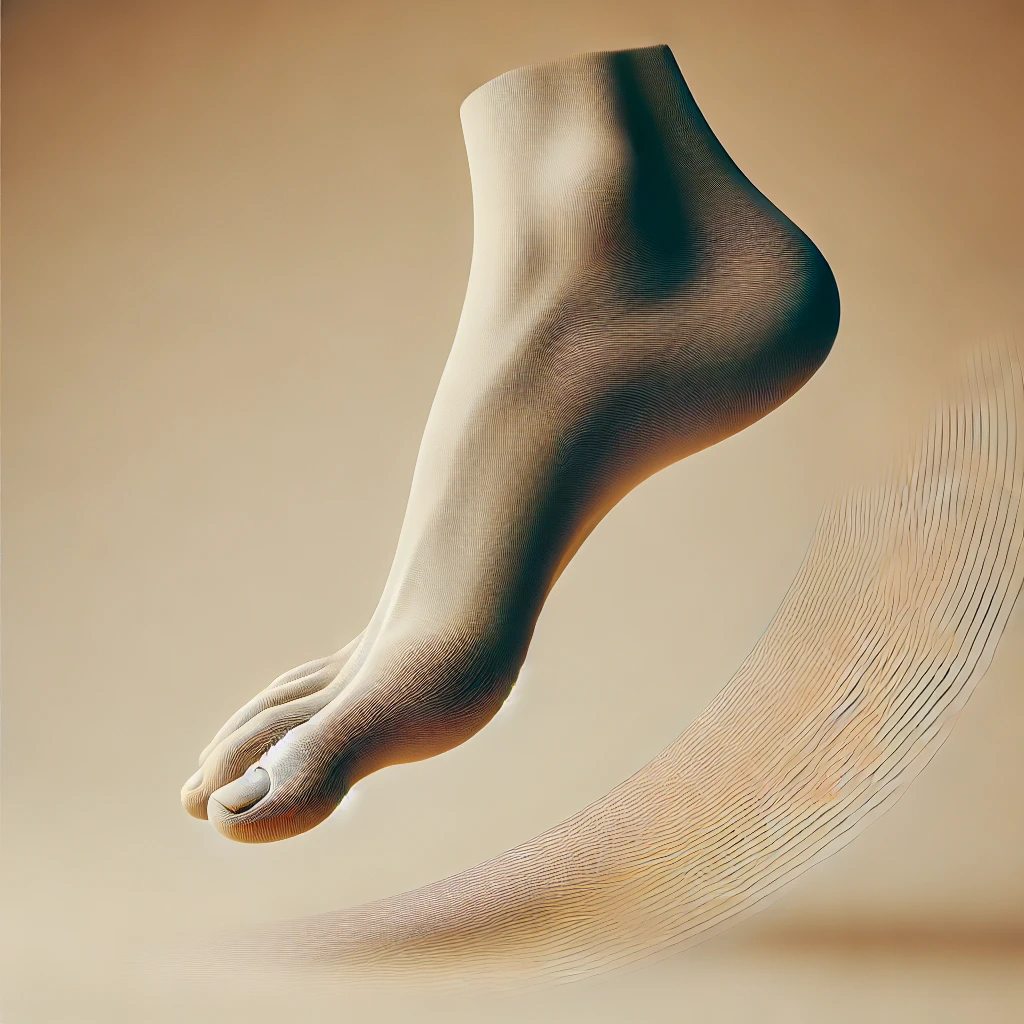 Ilustração do plural irregular em inglês: foot (pé) se torna feet