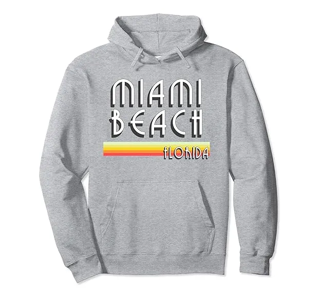 Moletom de Miami Beach, roupa leve inadequada para o frio europeu