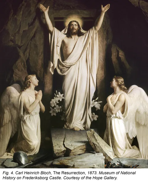 Ilustração religiosa sobre a ressurreição de Jesus, tema central da Páscoa